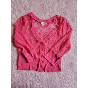 🦋 Button down laced top Size (Large)